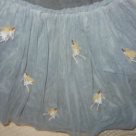 Mini Boden Embroidered Fairy Dress Tulle size 3-4 HTF Silver - Picture 2 of 3
